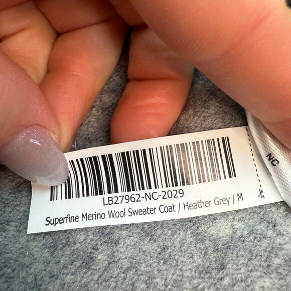 Quince Superfine Merino Wool Sweater Coat Heather Gray Size M NWT SOLD OUT - Picture 7 of 8